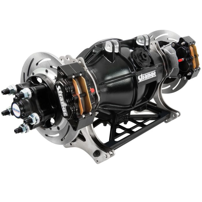 H1182-Strange Pro Mod Aluminum Housing    16", 17", 18", 19", 20", 21", 22", or 23" Four Link Centers  Includes Stainless Steel Brake Kit