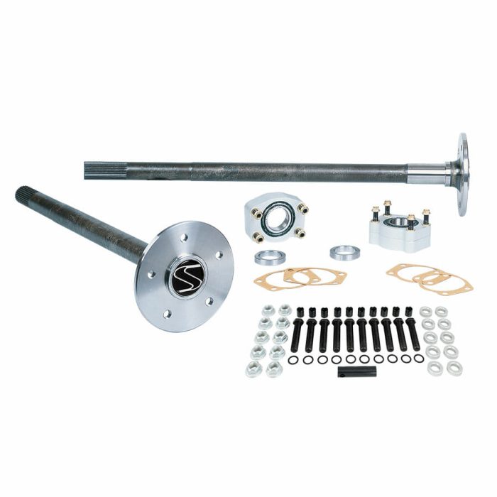 P3109F8658-Strange Alloy Axle Package    For 1986-1993 Mustang 8.8 Rear End   28 or 31 Spline Alloy Axles, C-Clip Eliminator Kit, & 5/8" Stud Kit